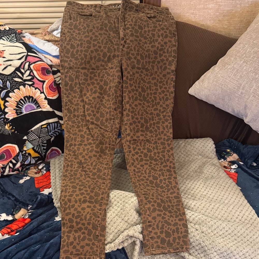 American Eagle Outfitters Leopard Print Skinny Pants